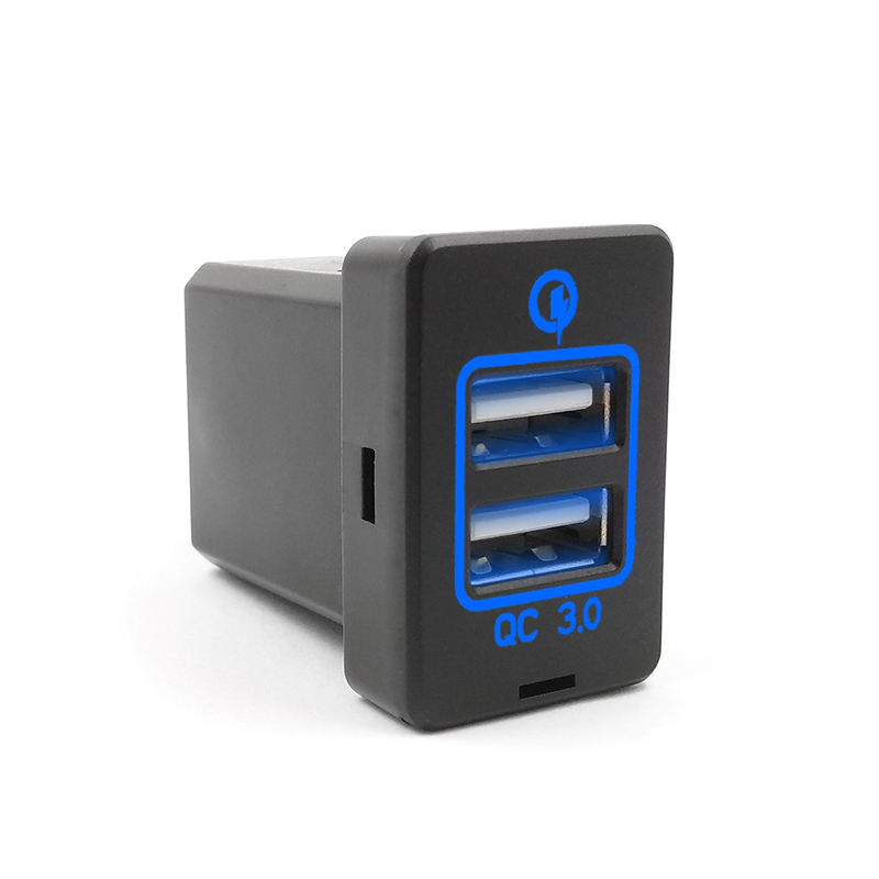 Quick Charging Dual Ports QC3.0 USB Car Phone Charger Power Socket for Car