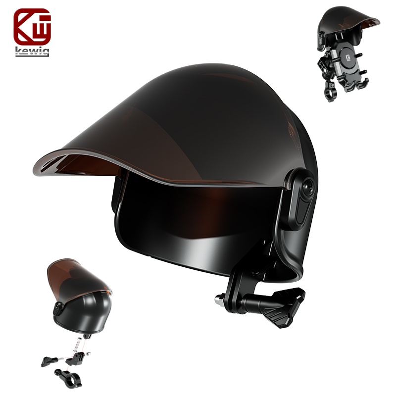 Rainproof Sunshade Motorcycle Phone Bracket Anti-Vibration Navigation Phone Holder for Electric Scooter & Delivery Bike