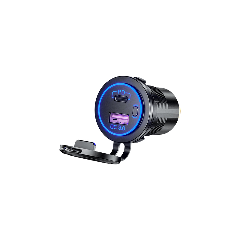 Waterproof Dual Port Charger Socket PD Type-C QC3.0
